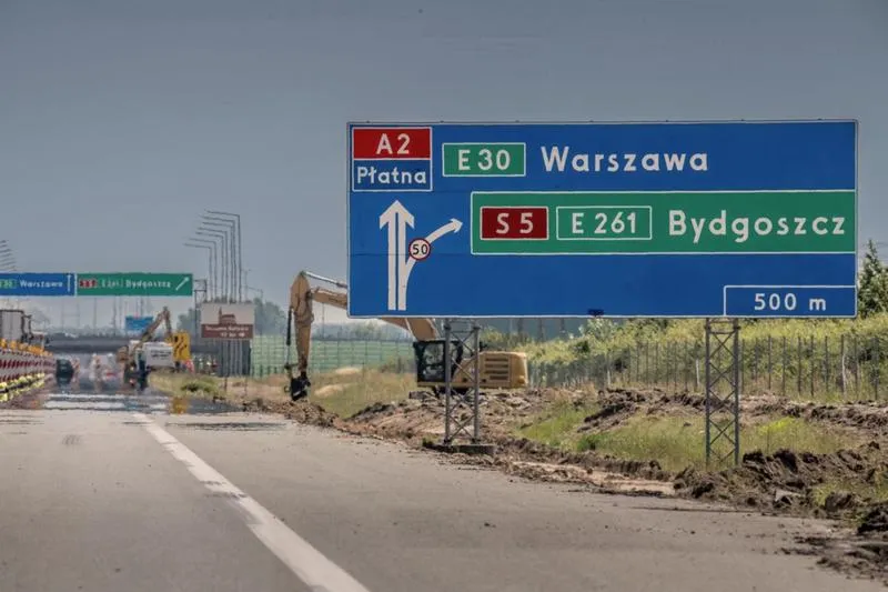 Auto na autostradę A2