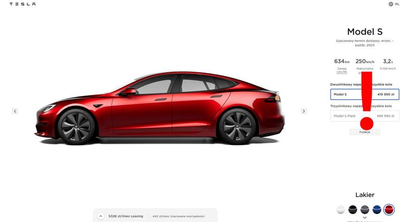 Koszt Tesli Model S