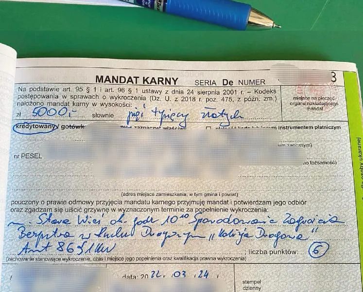 Obowiązki po stłuczce
