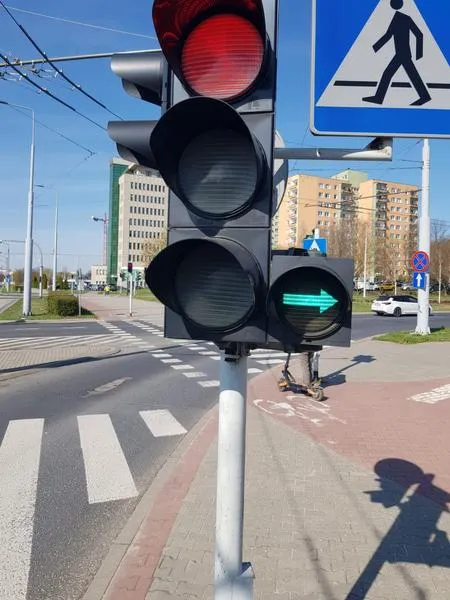 Przejazd zieloną strzałką
