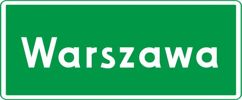 Zielona tablica miejscowości